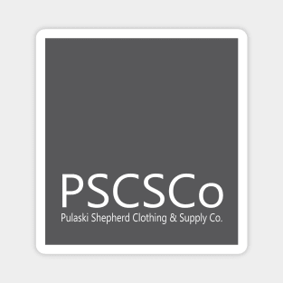 PSCSCo Charcoal Grey & White Magnet