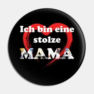 Proud Mom With Heart Gift Pin