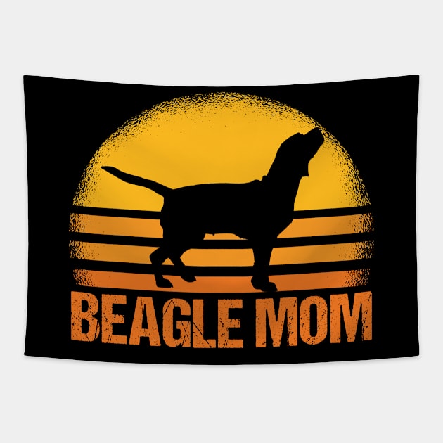 Retro Beagle Mom Pet Lover Dog Breed Dog Lover Tapestry by sBag-Designs