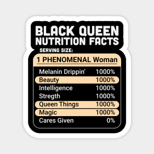 Black Queen Nutrition Facts Magnet