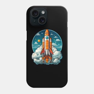 AI Generated Rocketship Phone Case