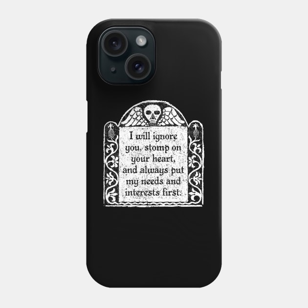 I Will Ignore You, Wednesday Addams Quote Phone Case by MotiviTees