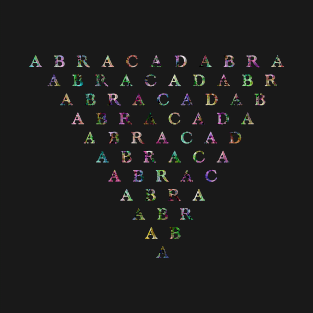 Abracadabra triangle diminishing downwards multicolor T-Shirt