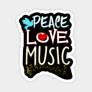 Cute Peace Love Music Hippie Hipster Festival Magnet