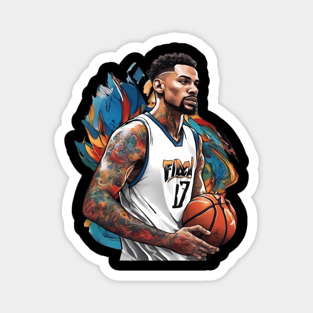 Street Basketball Magnet by animegirlnft