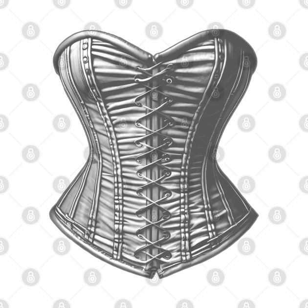 Illusion Black Denim Corset by Angelic Gangster