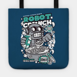 Retro Cartoon Cereal Box // Cereal Robot Crunch // Funny Vintage Breakfast Cereal Tote