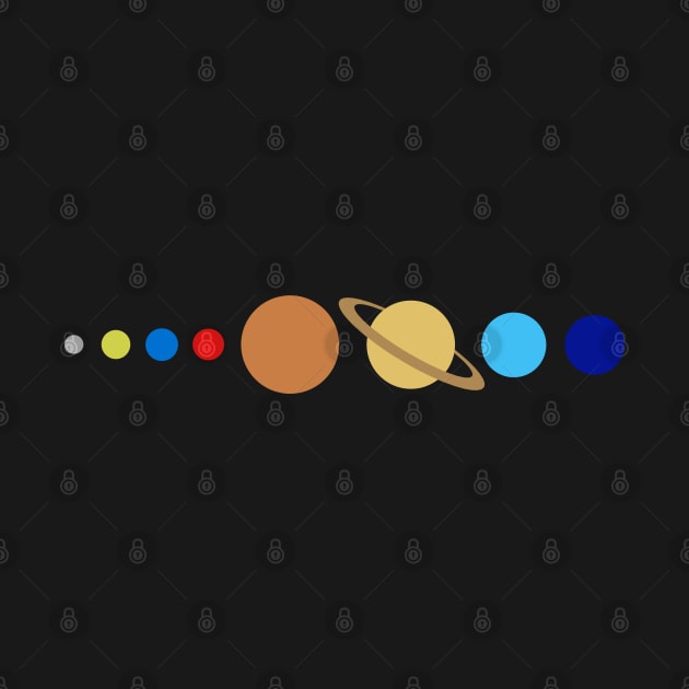 Planets In Our Solar System by SpaceAlienTees