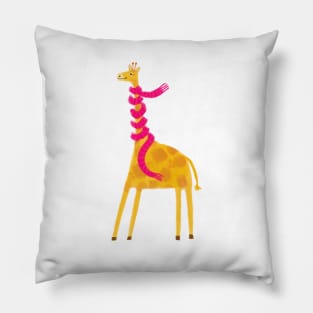 Giraffe in a scarf Pillow