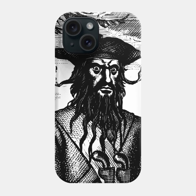 Blackbeard the Pirate! Phone Case by Mystic Groove Goods