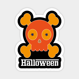 skull halloween t-shirt design Magnet