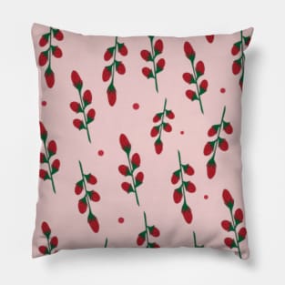 Branches with berries. Pillow