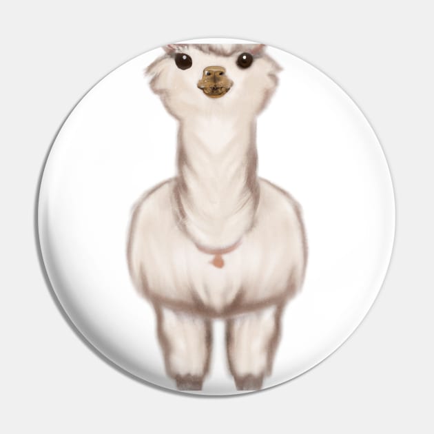 Cute Llama Drawing Pin by Play Zoo