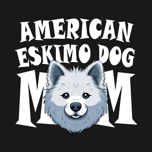 American Eskimo Dog Mom Cute Mothers Day Womens T-Shirt