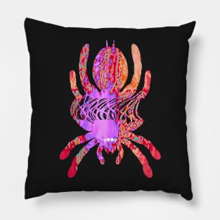 Tarantula Silhouette V84 (Tie Dye) Pillow