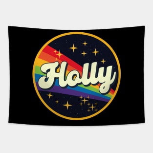 Holly // Rainbow In Space Vintage Style Tapestry