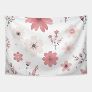 Pink Flowers Tapestry