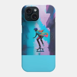 Girl skateboarding Phone Case