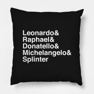 Helvetica Turtles Pillow