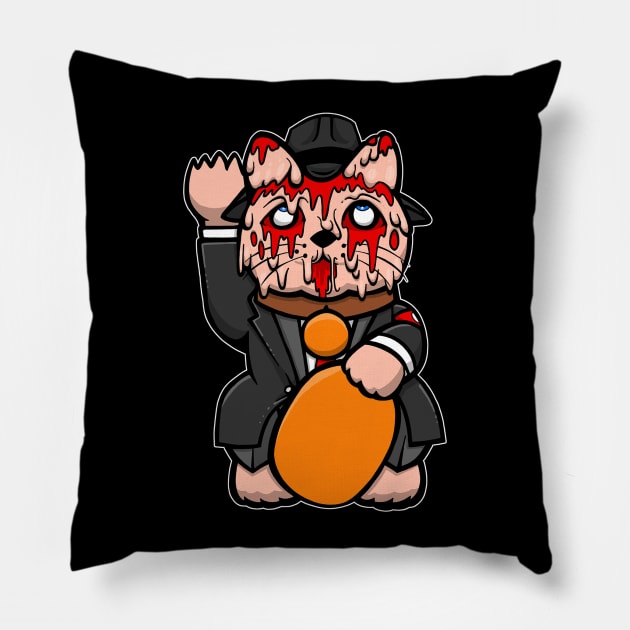 Raiders of the lost ark Lucky cat Pillow by yayzus