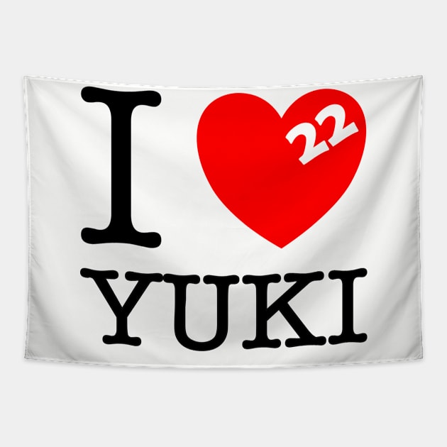 I Love Yuki Tapestry by Worldengine