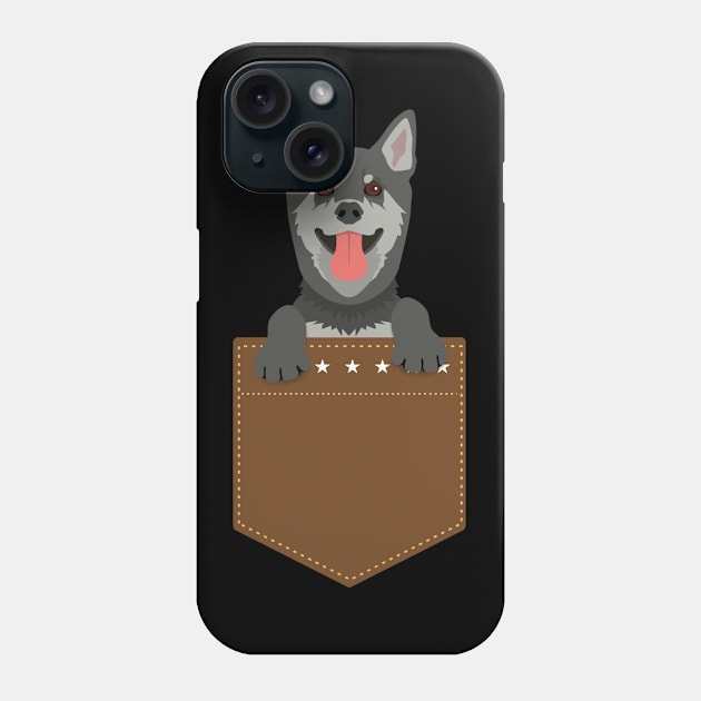 Adorable Puppy Peeking Out Of Your Pocket Dog Phone Case by theperfectpresents