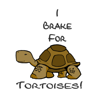 I Brake For Tortoises - Sticker T-Shirt