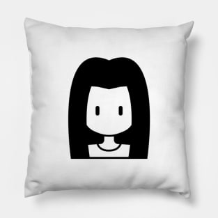 Minimalism Girl #11 Pillow