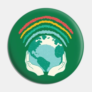 Earth Day 2024 Environmental Awareness Rainbow Pin