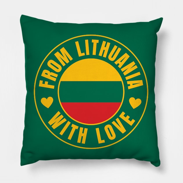 Lithuania Pillow by footballomatic