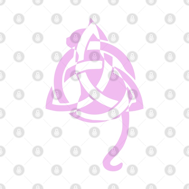 Pink Celtic Triquetra Cat by DepicSpirit