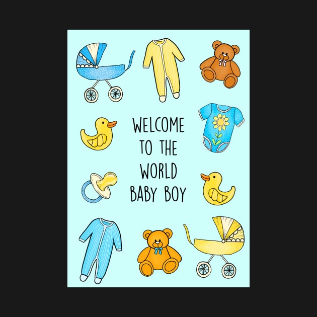 Welcome to the world baby boy by Poppy and Mabel