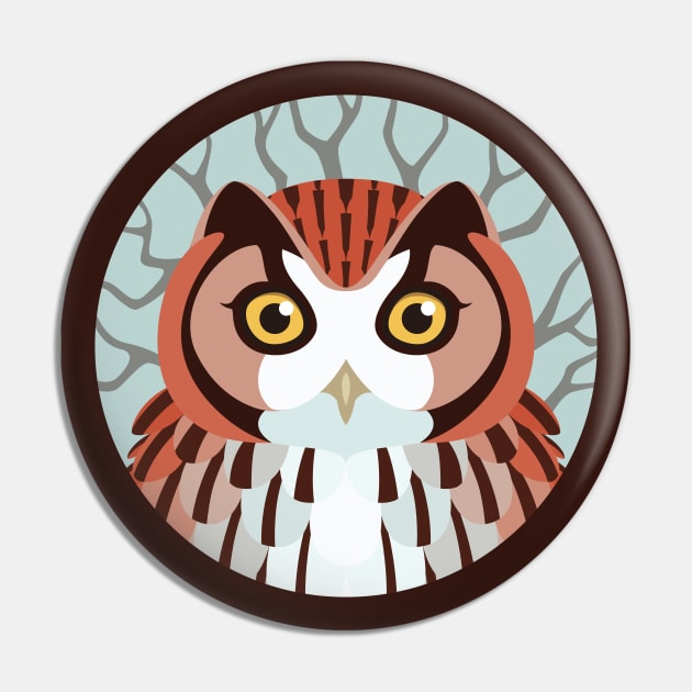 Screech Owl-Logo Pin by JadaFitch