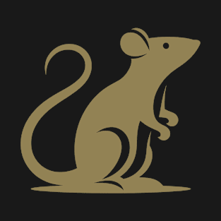 Minimalist Rat Mouse Silhouette T-Shirt