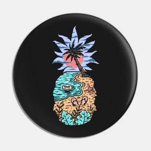 Pineapple Paradise Beach Pin