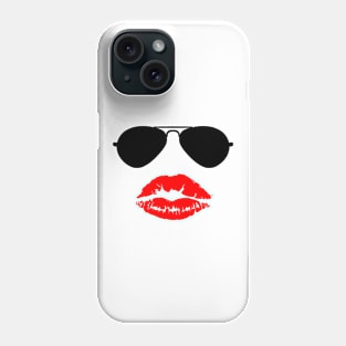 Lipstick Kiss and Aviators Phone Case