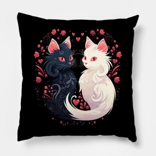 Turkish Angora Couple Valentine Pillow