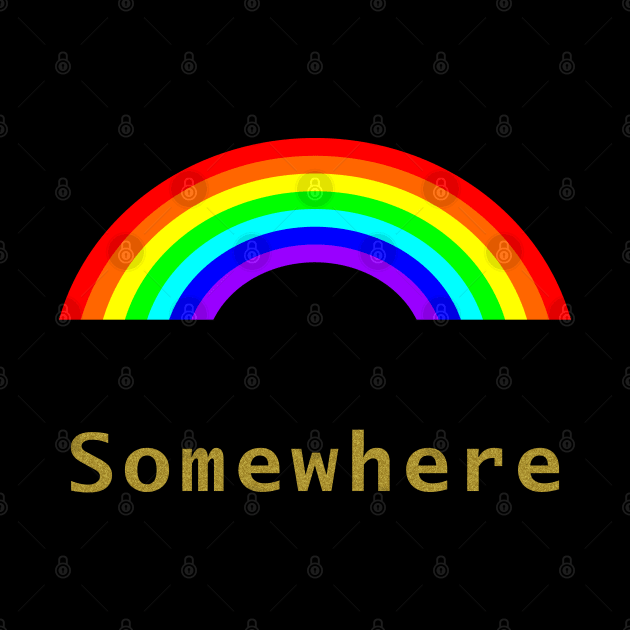 Gold Somewhere Rainbow by ellenhenryart