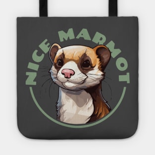 Nice Marmot Funny ferret Big Lebowski The Dude Quote Tote