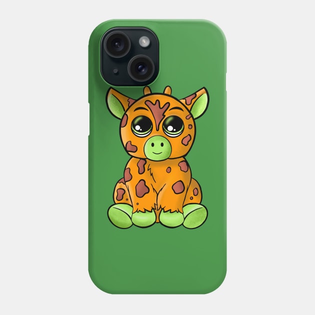 Giggly Giraffe Phone Case by Kimanneart