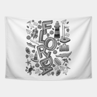 Florida Grey Doodle Tapestry