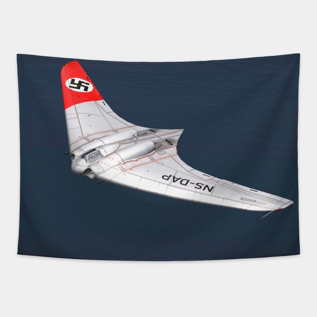 Horton Ho229 Tapestry by Aircraft.Lover