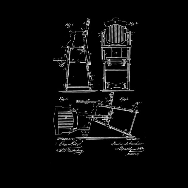 Nursery Chair Vintage Patent Drawing by TheYoungDesigns