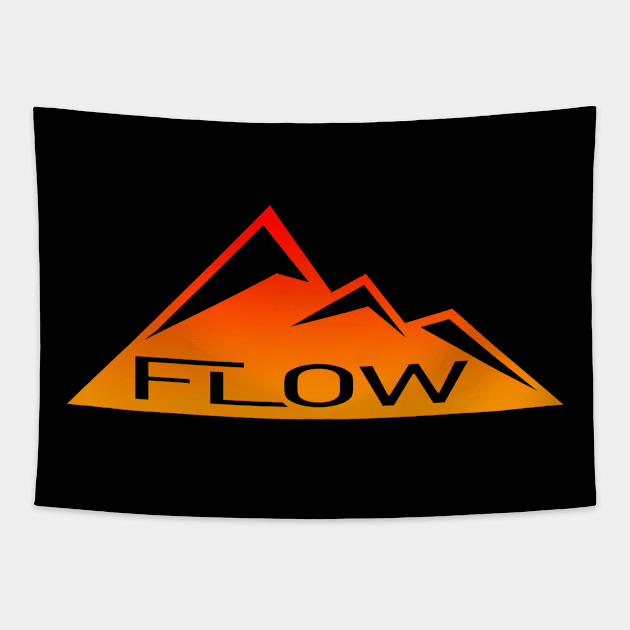 Mountain Sunset Flow Tapestry by pholange