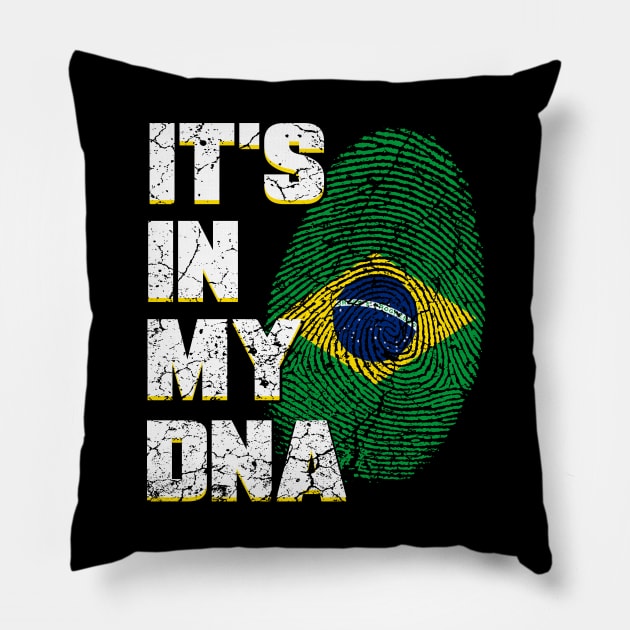 Brazil is in my DNA Pillow by Mila46