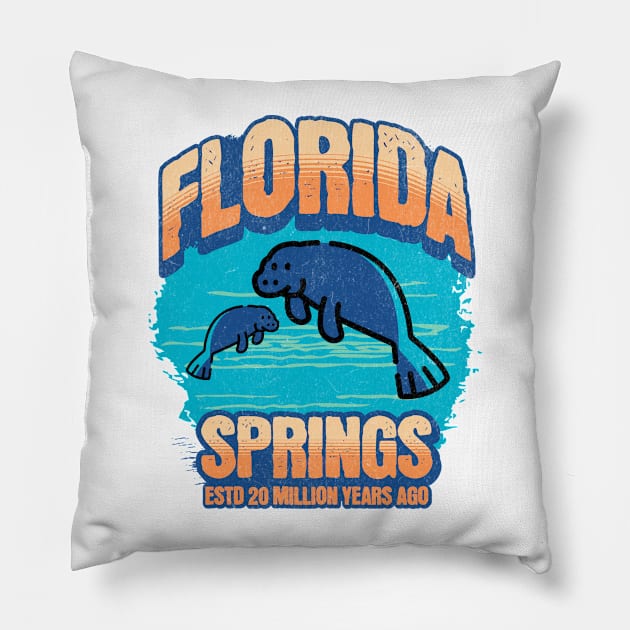 Florida Springs: A Natural Wonder Created 20 Million Years Ago Pillow by Spark of Geniuz