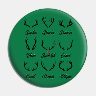 Santa's Reindeer Antlers Pin