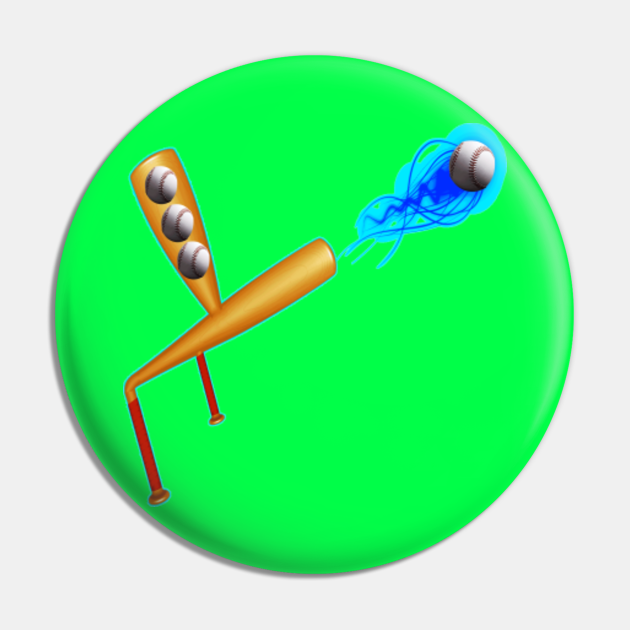 Baseball bat scores Shoots balls Baseball Style Kołek TeePublic PL