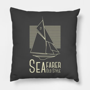 Sea Farer Old Style White Pillow