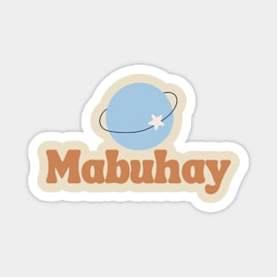 Proud Filipino Mabuhay with Blue Planet Magnet